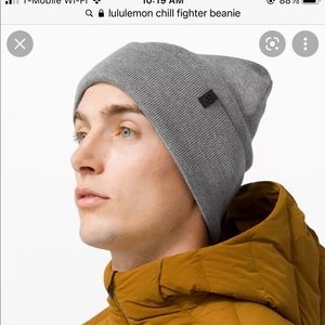 Chill fighter beanie Lululemon grey wool hat men/women merino wool super warm
